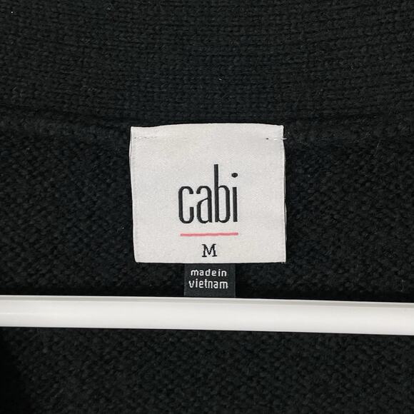 Cabi #4472 Drop-Off Cardigan Size Medium Black Longline Button Closure Pocket - Picture 5 of 6
